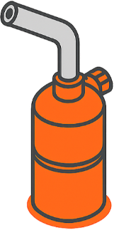 Soplete usado por fontanero Valencia para soldar tuberías en trabajos de fontanería y calefacción