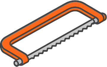 Sierra manual empleada por fontanero Valencia para cortes precisos en reformas de baños